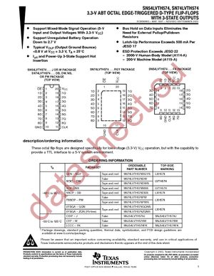 SN74LVTH574DWRG4 datasheet  